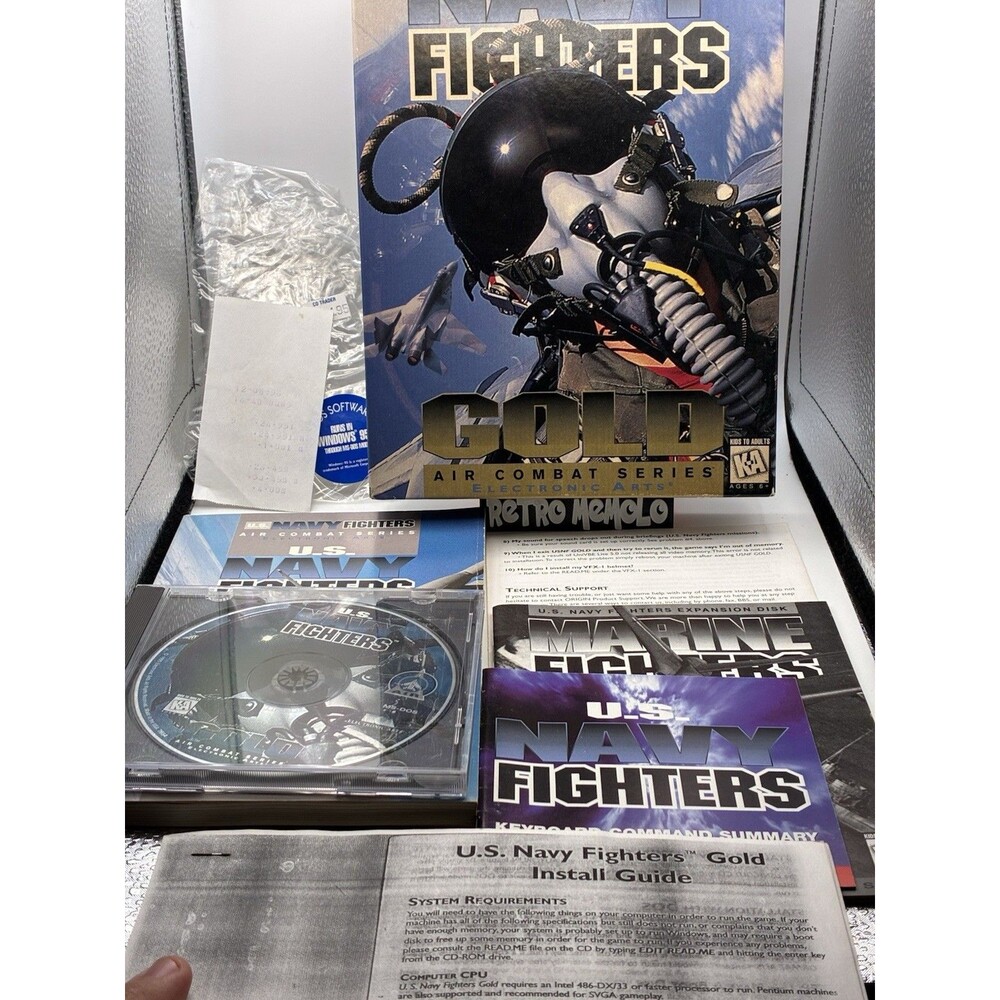 U.S. Navy Fighters Gold: Pre-Owned PC Game 1995 W/ Original Receipt And Inserts